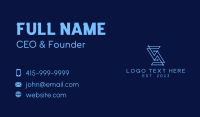 Blue Circuit Letter S Business Card