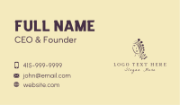 Hair Leaves Lady  Business Card