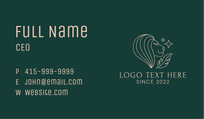 Lion Fortune Teller Business Card