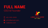 Fast Game Booster Letter  Business Card