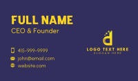 Developer Pixel Monogram Business Card Design