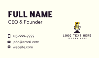 Newspaper Mic Talk Radio Business Card Design