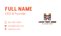 Colorful Polygon Castle Business Card