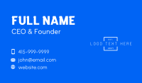 Data Tech Programmer Business Card