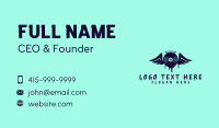 Dripping Vinyl Wings Business Card Design