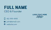 Ocean Waves Wordmark Business Card Design