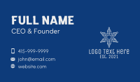 Minimalist Digital Snowflake Business Card