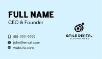 Abstract Soccer Player Business Card