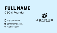 Abstract Soccer Player Business Card Design
