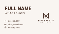 Letter M Agency Business Card