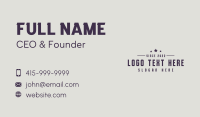 Wordmark Startup Store Business Card