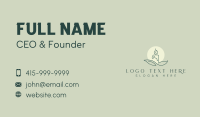 Leaves Candle Light Business Card Design