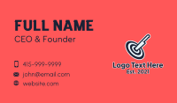 Knife Target Goal  Business Card Design