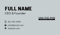 Punk Classic Wordmark Business Card