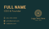 Gold Flower Centerpiece  Business Card Design