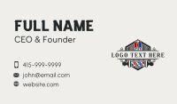 Barber Scissors Pole Business Card Design