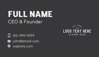 Classic Brand Wordmark Business Card