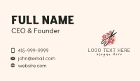 Flower Tailoring Scissor Business Card Design