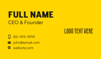 Simple Modern Wordmark Business Card