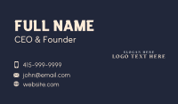 Lifestyle Business Wordmark Business Card Design