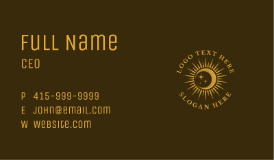 Astral Gold Moon Business Card