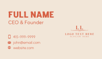 Elegant Boutique Lettermark Business Card