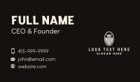 Crown Stripe Crest Business Card Design