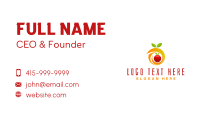 Orange Fruit Letter O Business Card