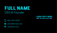 Cyber Futuristic Wordmark Business Card