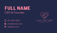 Love Couple Heart Business Card Design