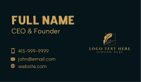 Feather Quill Signature Business Card