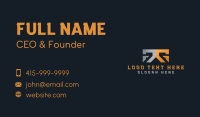 Construction Builder Machinery Letter G Business Card