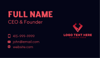 Abstract Red Bull Horns Business Card