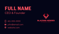 Abstract Red Bull Horns Business Card Image Preview