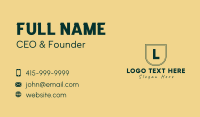 Classic Elegant Green Letter Business Card Design