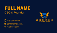 Lightning Power Letter W Business Card