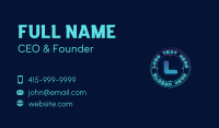 Neon Esport Lettermark Business Card
