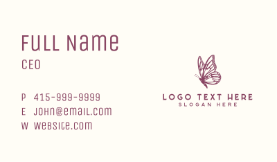 Butterfly Beauty Boutique Business Card