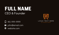 Industrial Contractor Letter R Business Card