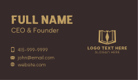 Gold Law School Book  Business Card