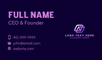 Generic Purple Letter N Business Card