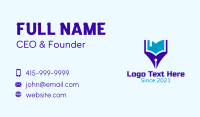 Pen Learning Book Business Card