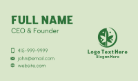 Green Cannabis Weed  Business Card Design