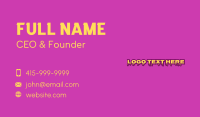 Freestyle Business Card example 3