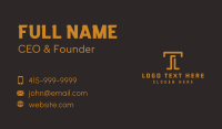 Corporate Letter T Business Card