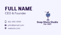 Blueberry Cocktail Drink  Business Card