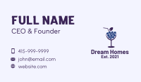 Blueberry Cocktail Drink  Business Card
