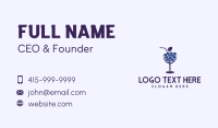 Blueberry Cocktail Drink  Business Card