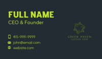 Green Leaves Ornament Business Card Image Preview