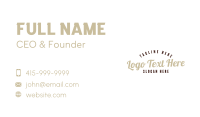 Vintage Clothing Brand Business Card